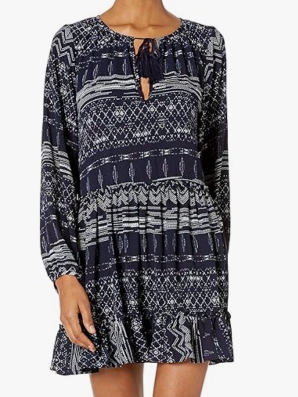 Misa Los Angeles Boho Dress Size Small Blue